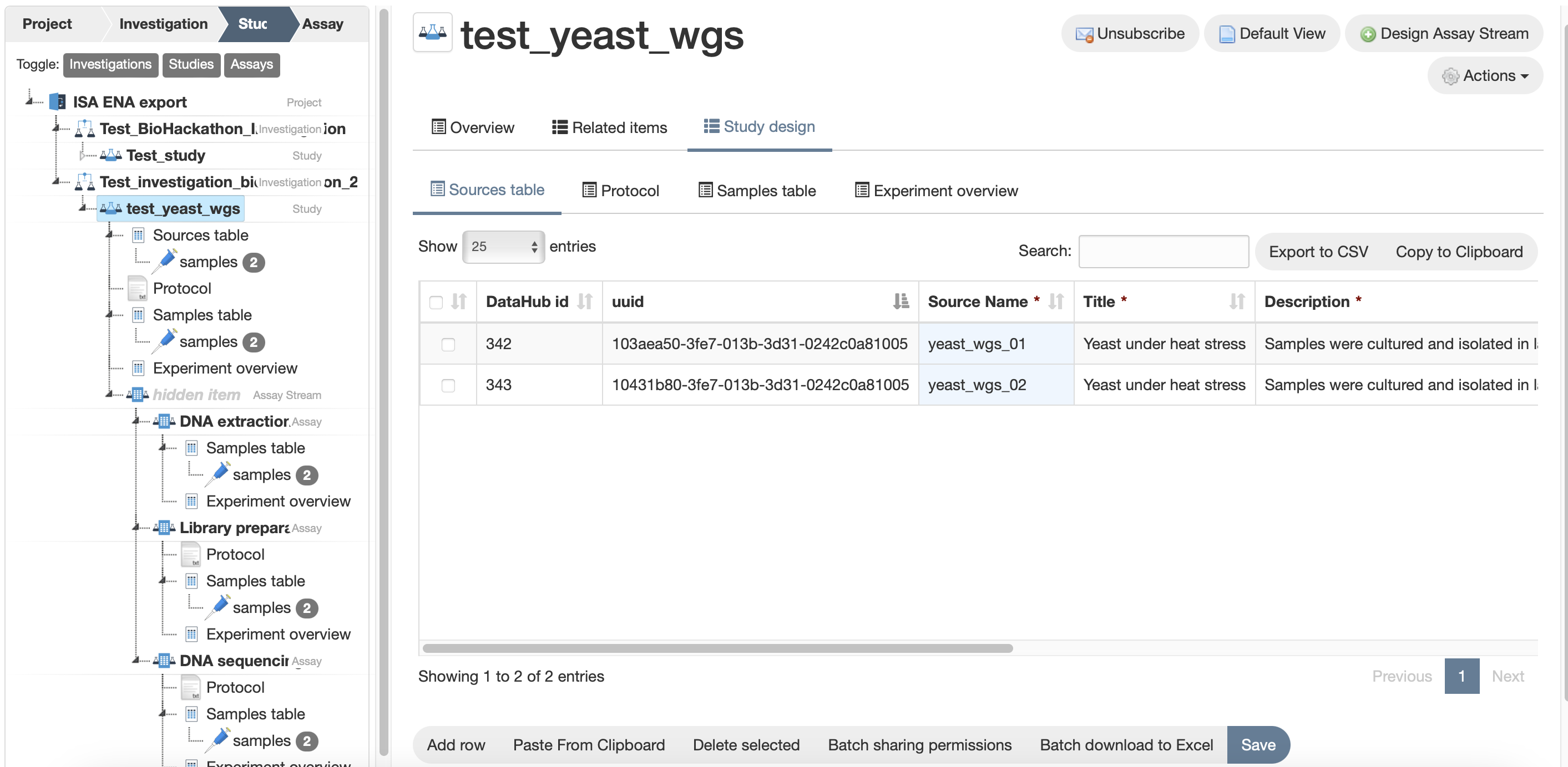 dynamic table isa study source