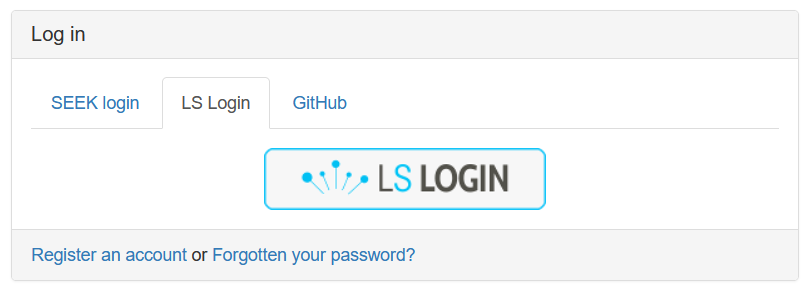 LS Login tab selected